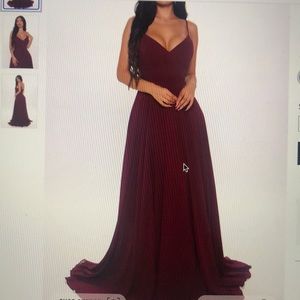 Burgundy maxi dress